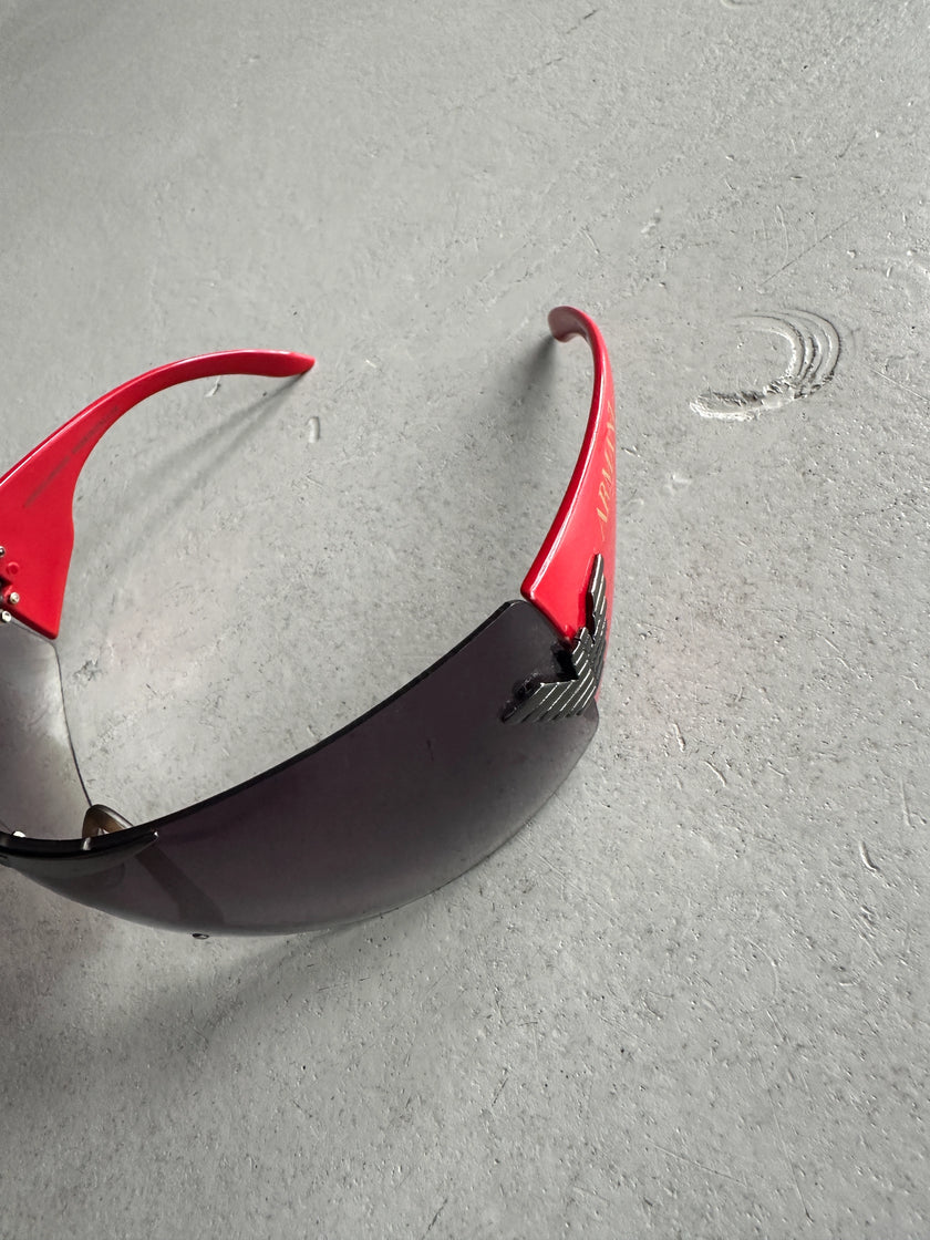 EMPORIO ARMANI  - 1990s OVERSIZED SHIELD SUNGLASSES