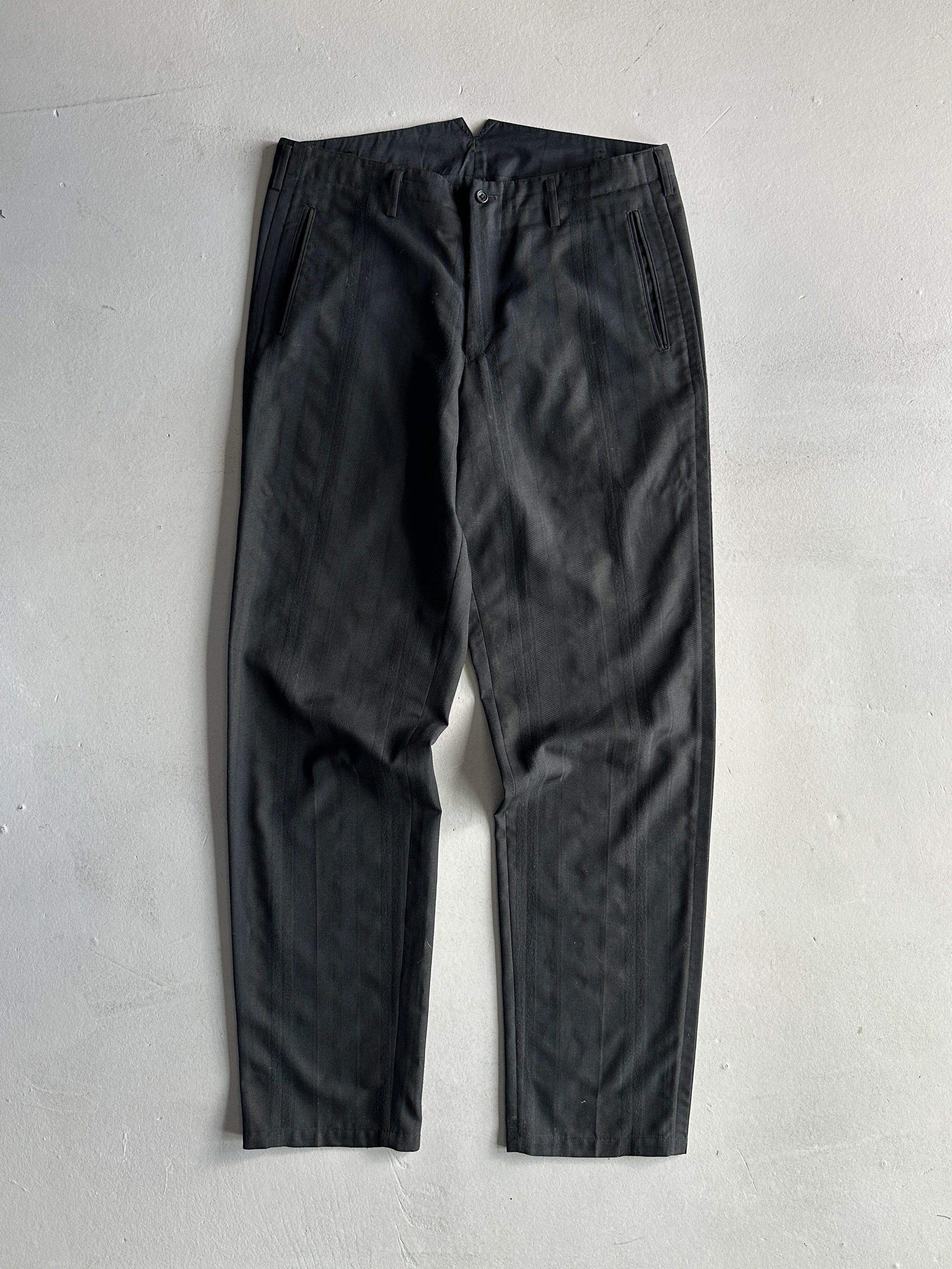 YOHJI YAMAMOTO Y's - A/W 2001 WIDE LEG STRAIGHT FIT TROUSERS