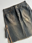 JUST CAVALLI - 2000s FRAYED HEM DENIM SKIRT