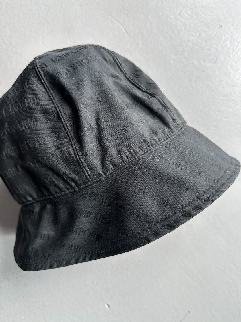 EMPORIO ARMANI - 1990s MONOGRAM TULIP HAT