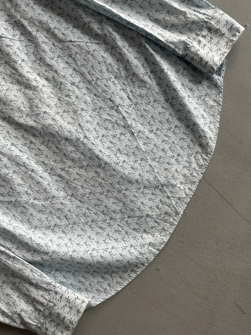 PRADA - S/S 2012 COMBAT PRINT LONG SLEEVE SHIRT