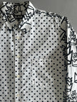 COMME DES GARÇONS - S/S 2013 POLKA DOTS FRONT PRINTED LONG SLEEVE SHIRT