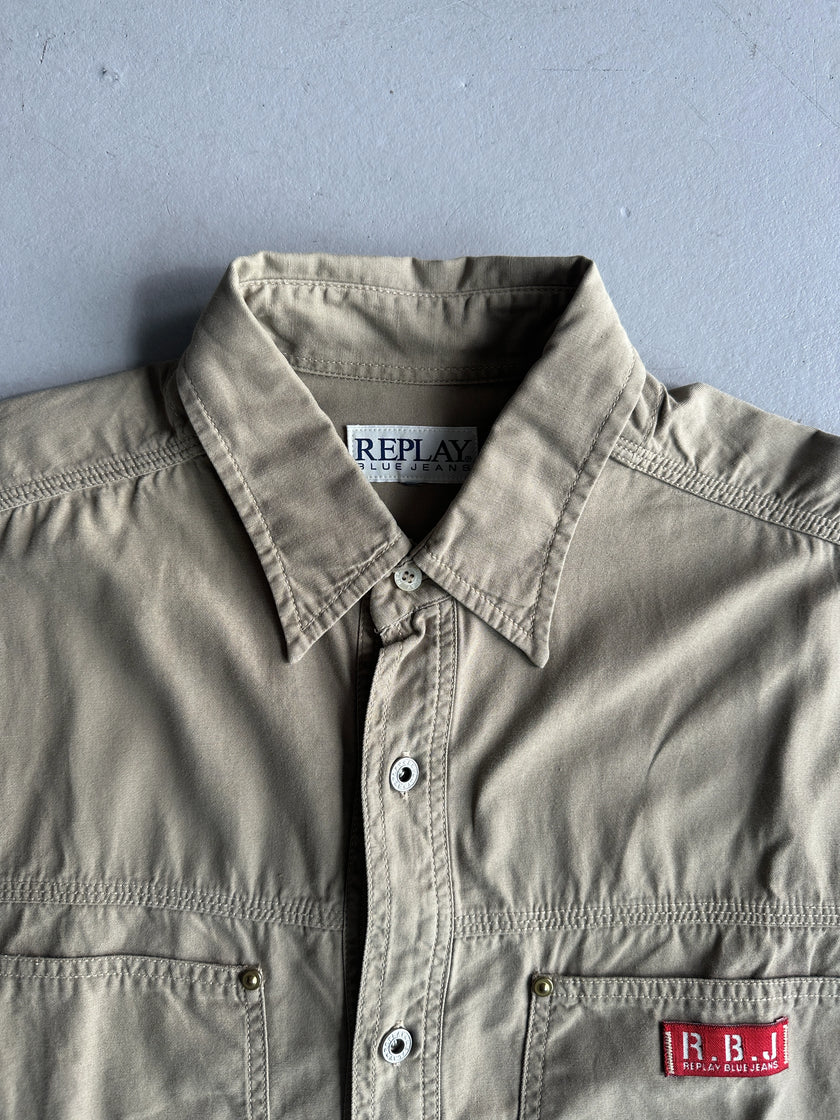 REPLAY - 2000s LONG SLEEVE SHIRT WITH CHEST POCKET