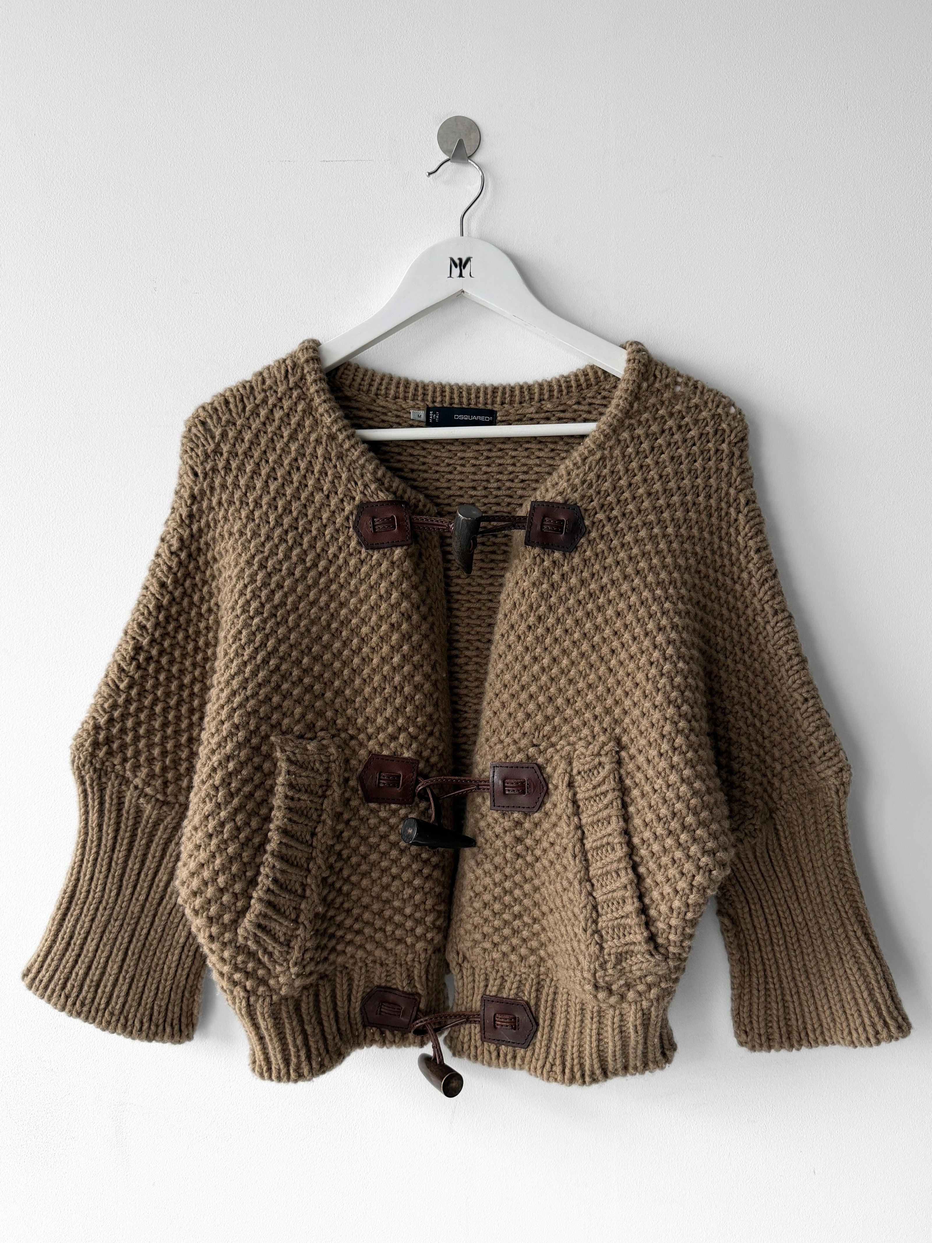 DSQUARED2 - F/W 2010 CHUNKY KNIT BOXY FIT CARDIGAN WITH TOGGLE CLOSURES