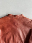 KENZO - 1990s ASYMMETRICAL LEATHER BIKER JACKET