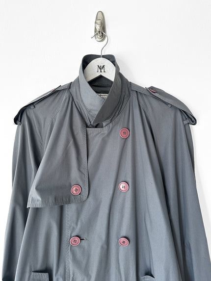 YVES SAINT LAURENT - 1980s LONG TRENCH COAT