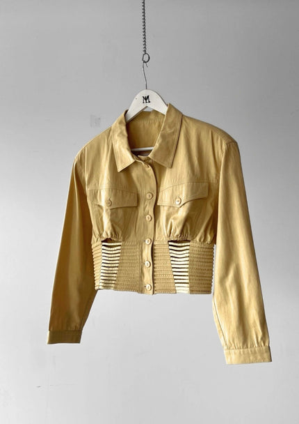 CALUGI E GIANNELLI 1980s MATCHING SET CROP FIT JACKET AND  PLEATED FRONT TROUSERS