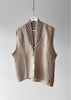 ARMANI JEANS 1990s CHUNKY KNIT BUTTONED GILET