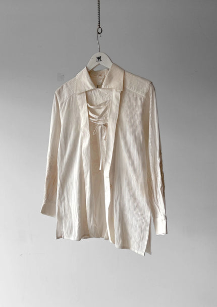 ESCADA - 1980s EMBROIDERED PLEATED BLOUSE