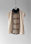 ROBERTO CAVALLI – 1990s PLEATED LACE HOODED BLOUSE