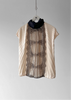 ROBERTO CAVALLI – 1990s PLEATED LACE HOODED BLOUSE