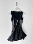 JOHN RICHMOND - 2000s PANELLED DRESS WITH LACING DETAILS AT WAIST
