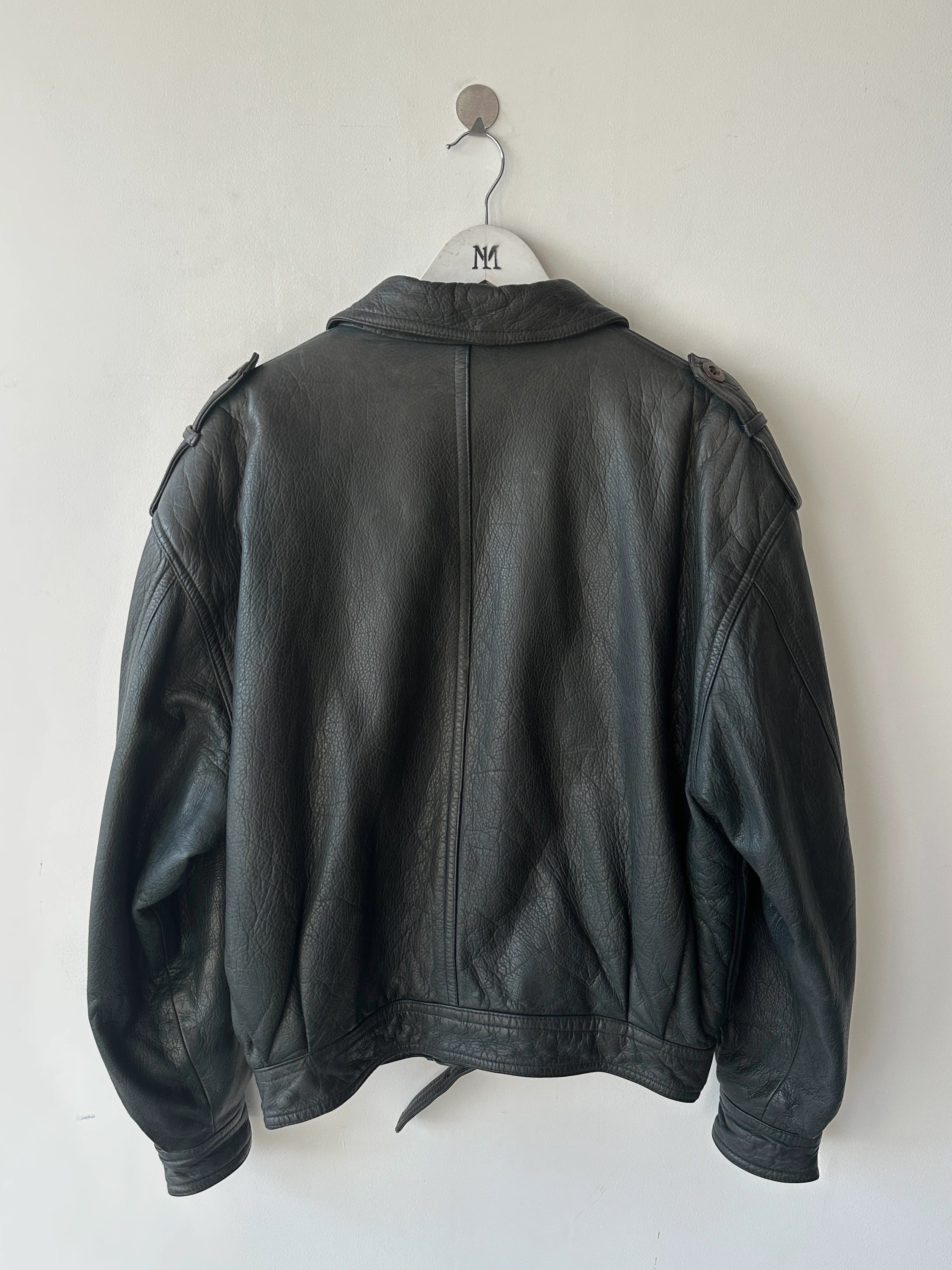 LES MILLÉSIMES DE MARITHÉ & FRANÇOIS GIRBAUD - early 1990s LEATHER BOMBER JACKET