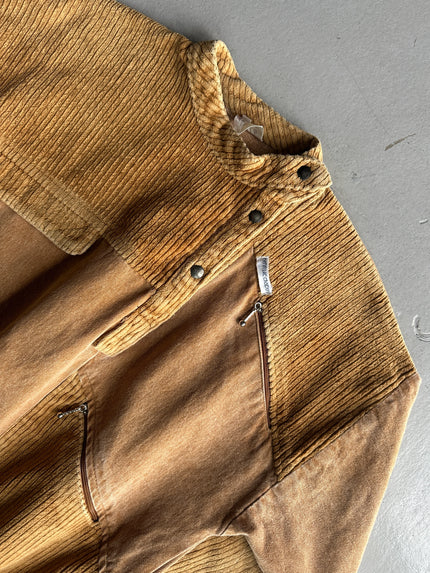 FRENCH LABEL 1990s BOXY FIT JUMPER WITH CORDUROY DETAILS