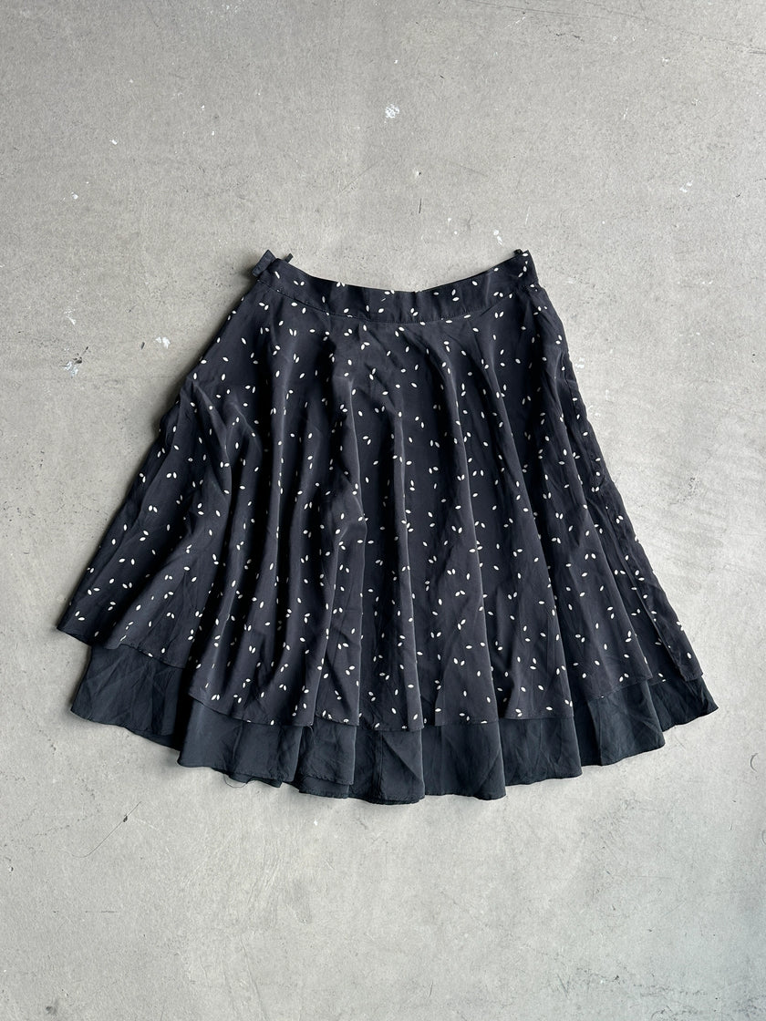 MAX MARA - 1980s SILK PLEATED SKIRT