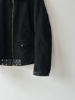 ANDREW MACKENZIE - early 2000s BIKER JACKET WITH LEATHER DETAILS