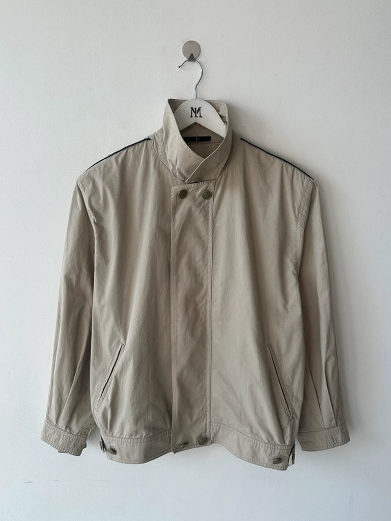 VALENTINO - late 1980s CROP FIT LIGHT BOMBER JACKET