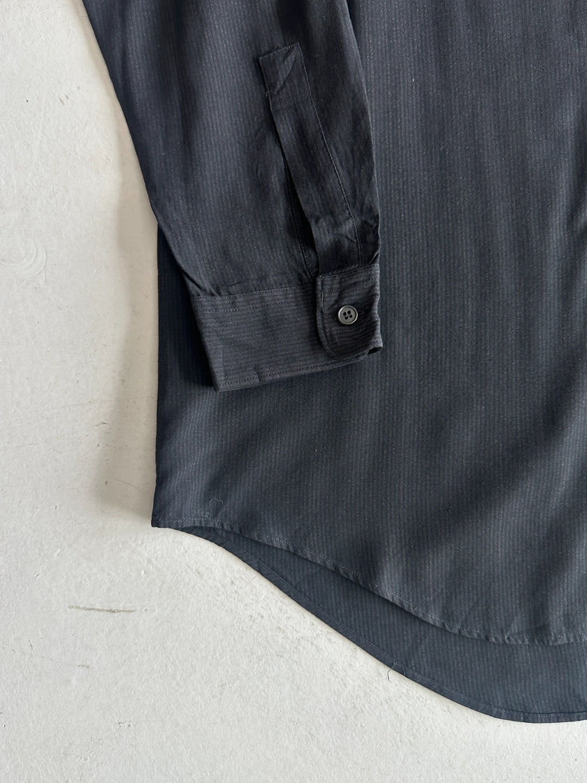 YOHJI YAMAMOTO Y's - 1990s OVERSIZED STRIPED LONG SLEEVE SHIRT