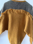ITALIAN LABEL - 1980s CONTRASTING PANEL BATWING KNIT JUMPER