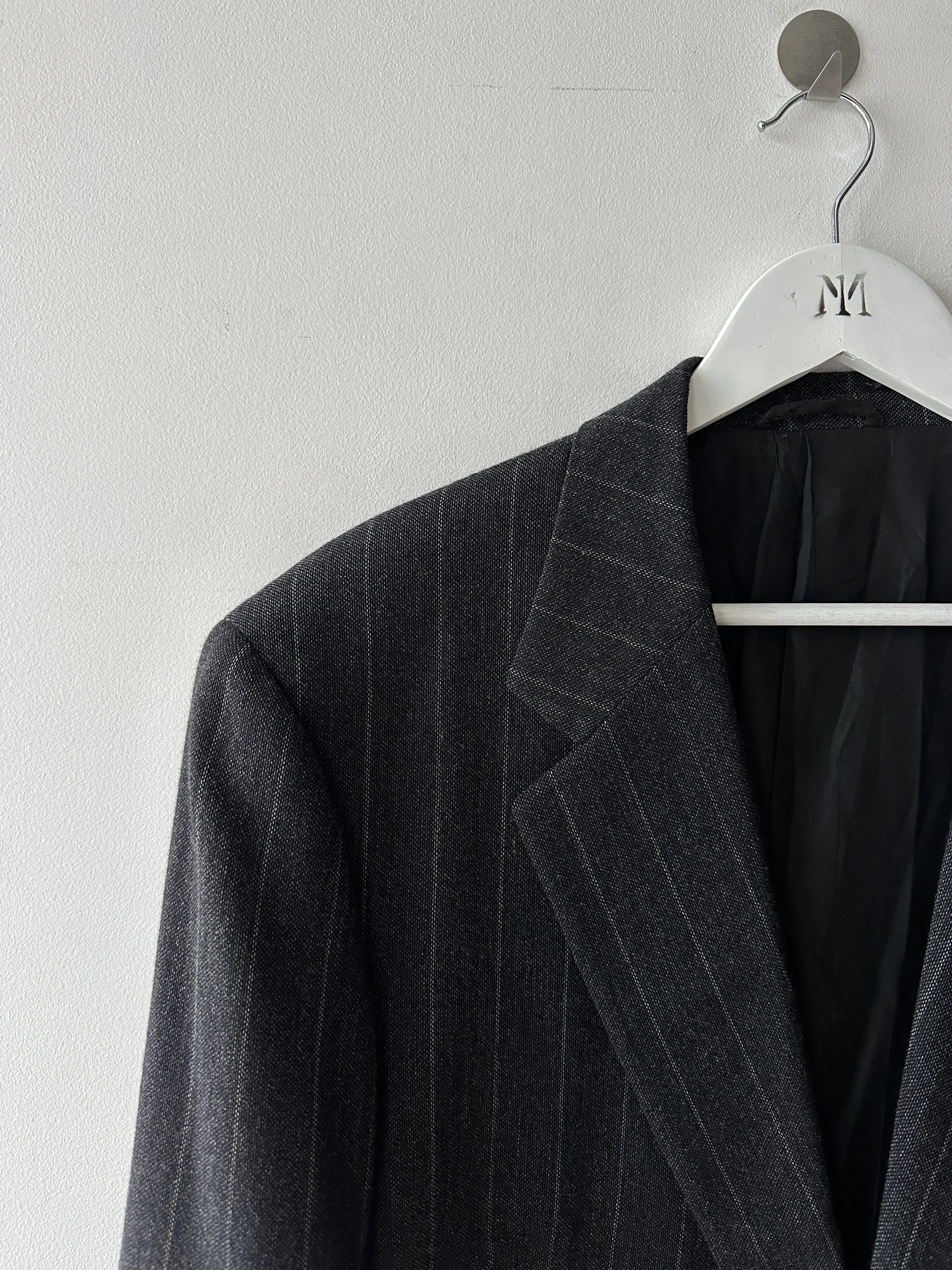 GIORGIO ARMANI - 1990s PINSTRIPED SUIT WITH FRONT PLEATS TROUSERS