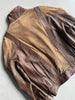1980s DROPPED SHOULDER LEATHER AND SUEDE BOMBER JACKET