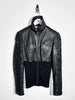DOLCE & GABBANA - S/S 2003 2 IN 1 LEATHER JACKET WITH PANELED WAIST AND ZIP OFF SLEEVE