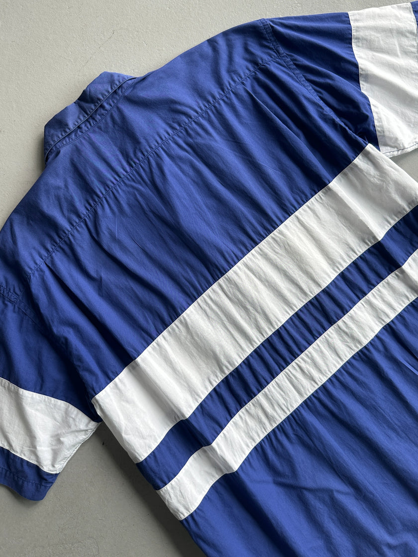 ISSEY MIYAKE DUETRIO - 1980s COLOUR BLOCK HALF SHIRT SLEEVE