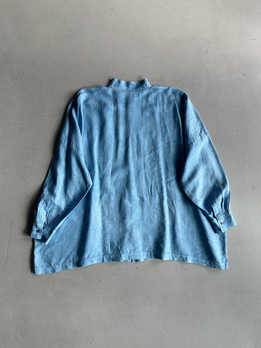ESKANDAR - 1990s LONG SLEEVE OVERSIZED LINEN SHIRT