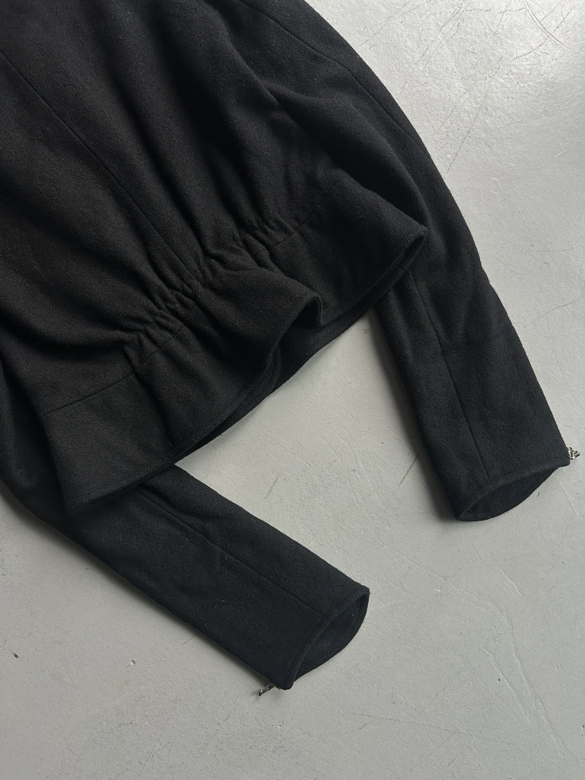 EMPORIO ARMANI - early 2000s FISHTAIL HOOD WOOL JACKET