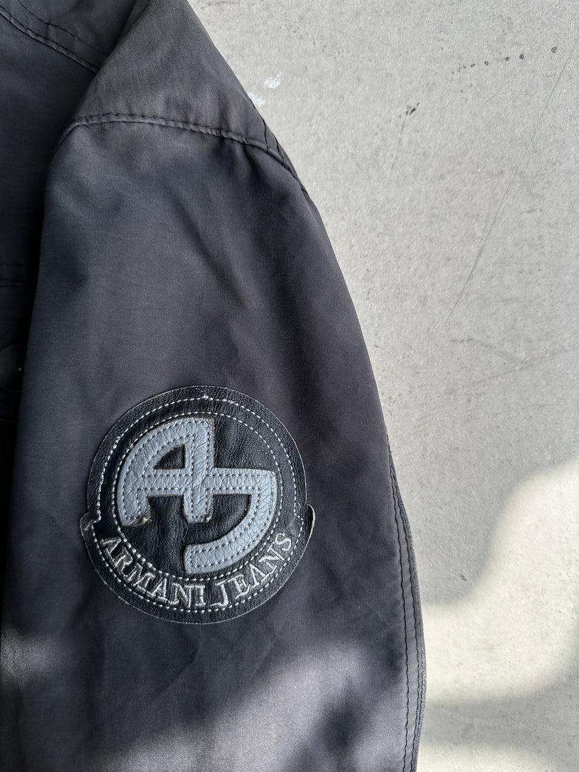 ARMANI JEANS - 1990 LEATHER BOMBER JACKET