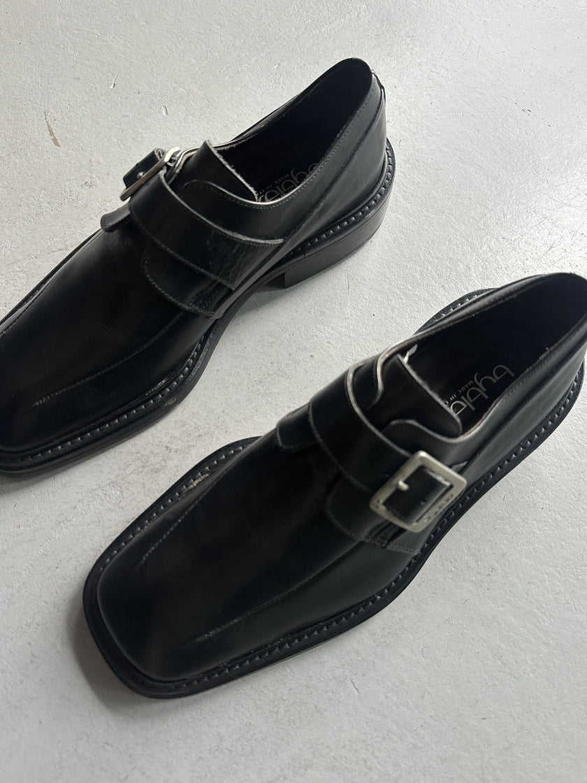 BYBLOS - 1980s MONK LEATHER SHOES