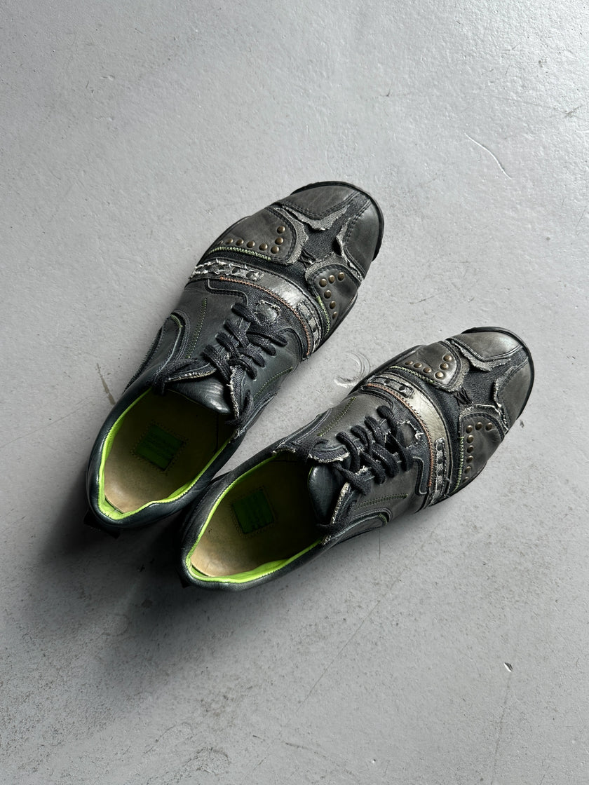 MARITHÉ + FRANÇOIS GIRBAUD - early 2000s ROUND TOE LEATHER SNEAKERS