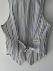 YOHJI YAMAMOTO -  late 2010s STRIPED VEST WITH TWO WAY FRONT ZIP