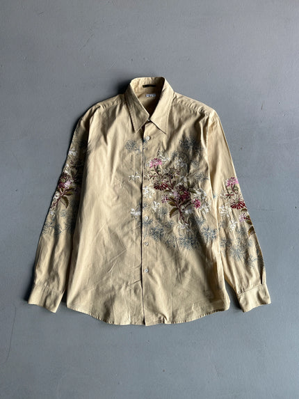 PAUL SMITH - 1990s EMBROIDERED POINTED COLLAR SHIRT