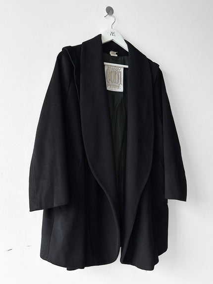GIANFRANCO FERRÉ - 1990s OPEN FRONT WOOL COAT