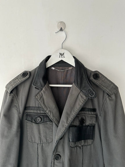 BIKKEMBERGS - S/S 2008 JACKET WITH LEATHER PANELS