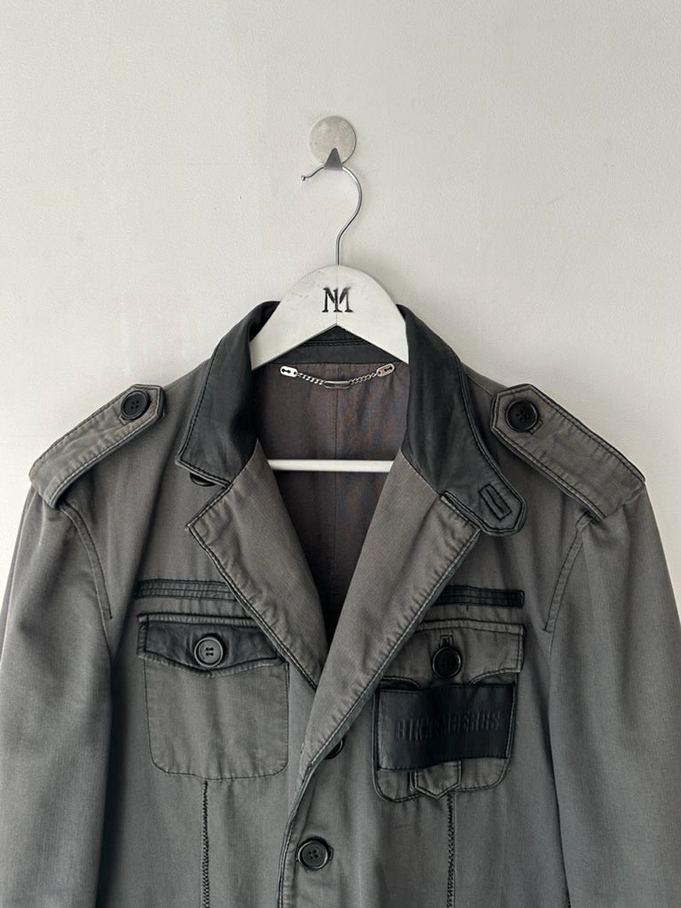 BIKKEMBERGS - S/S 2008 JACKET WITH LEATHER PANELS