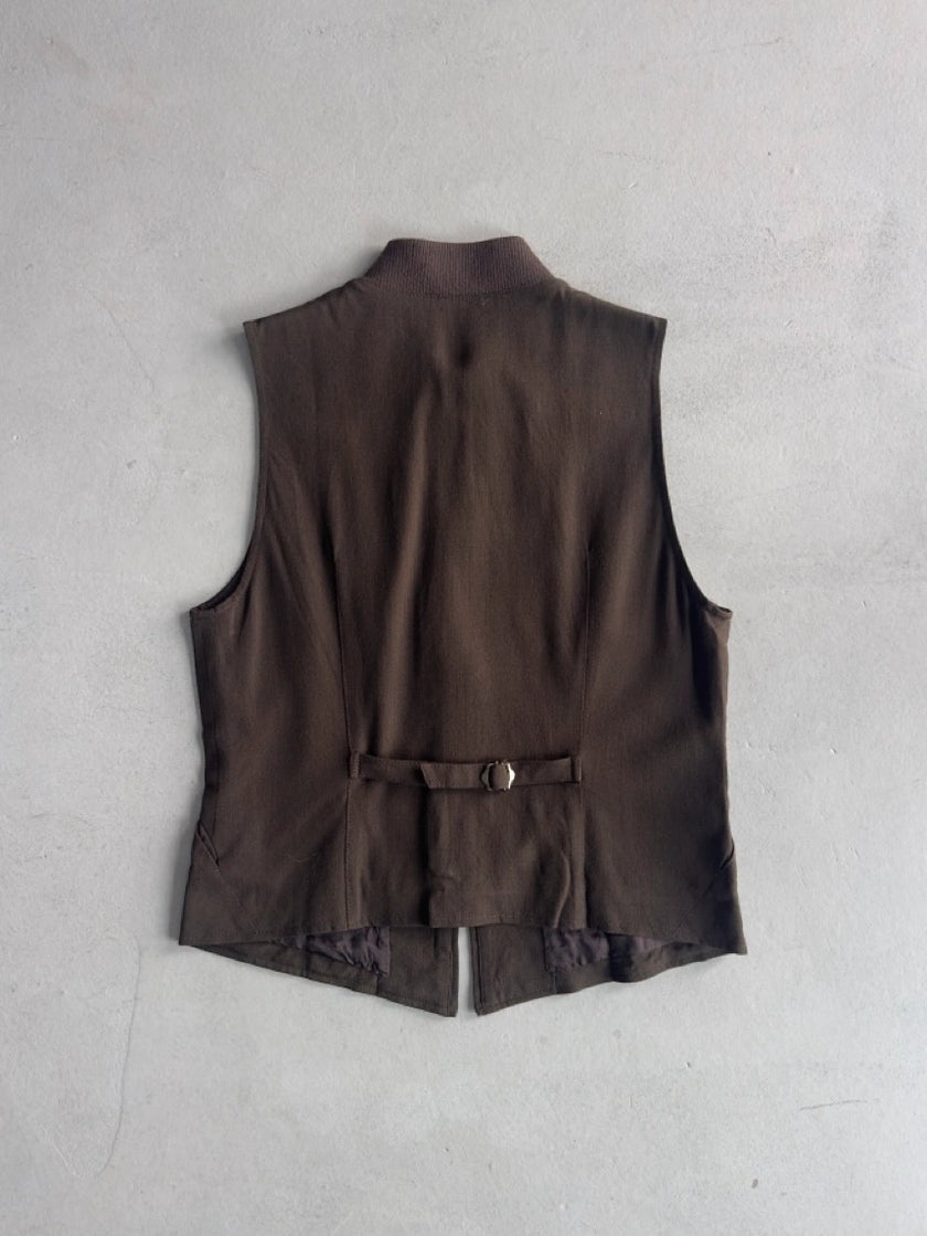 HIROKO KOSHINO - 1990s ZIPPED VEST GILET