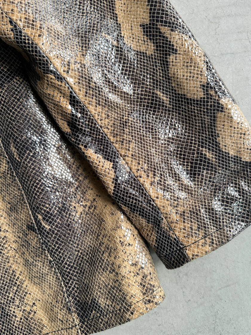 1980s SNAKESKIN PRINT LEATHER JACKET