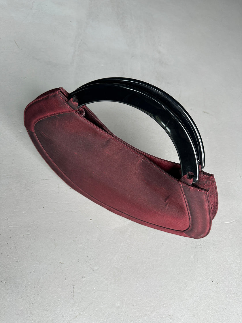 GIORGIO ARMANI -  1990s ORGANZA CRESCENT HANDBAG