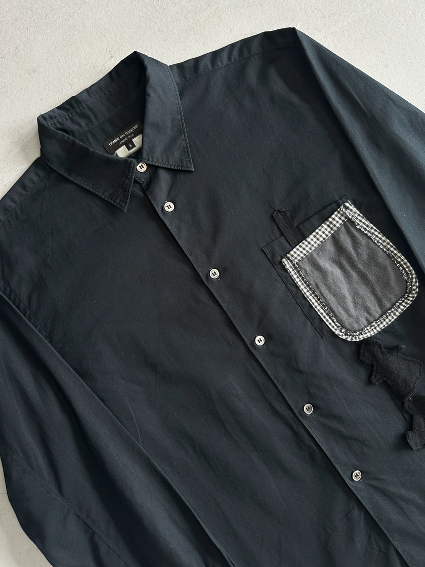 COMME DES GARÇONS HOMME PLUS - S/S 2010 LONG SLEEVE SHIRT WITH APPLIQUÉS