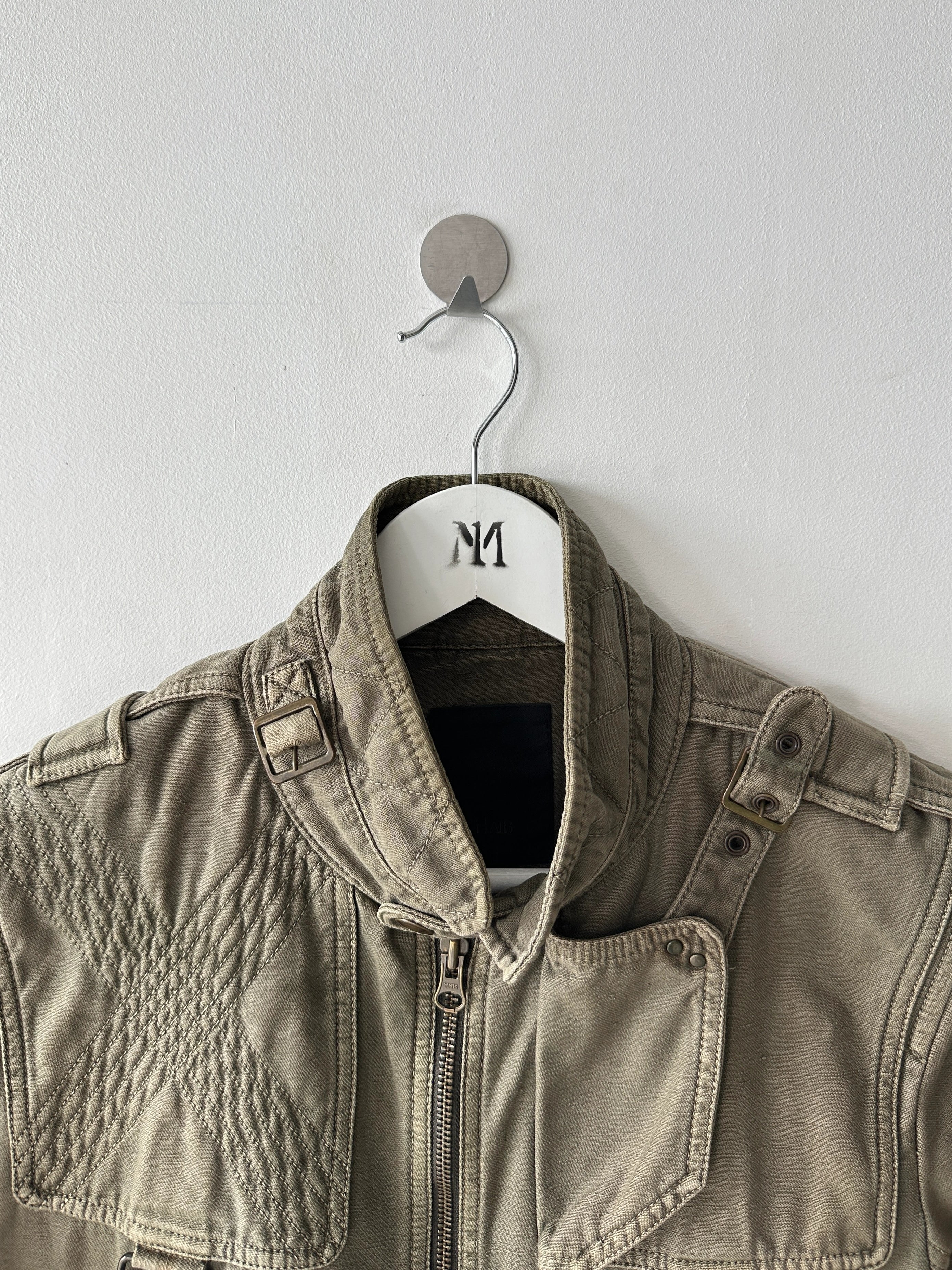 HALB BY KIMINORI MORISHITA  - 2000s STRAIGHT FIT JACKET WITH BONDAGE DETAILS