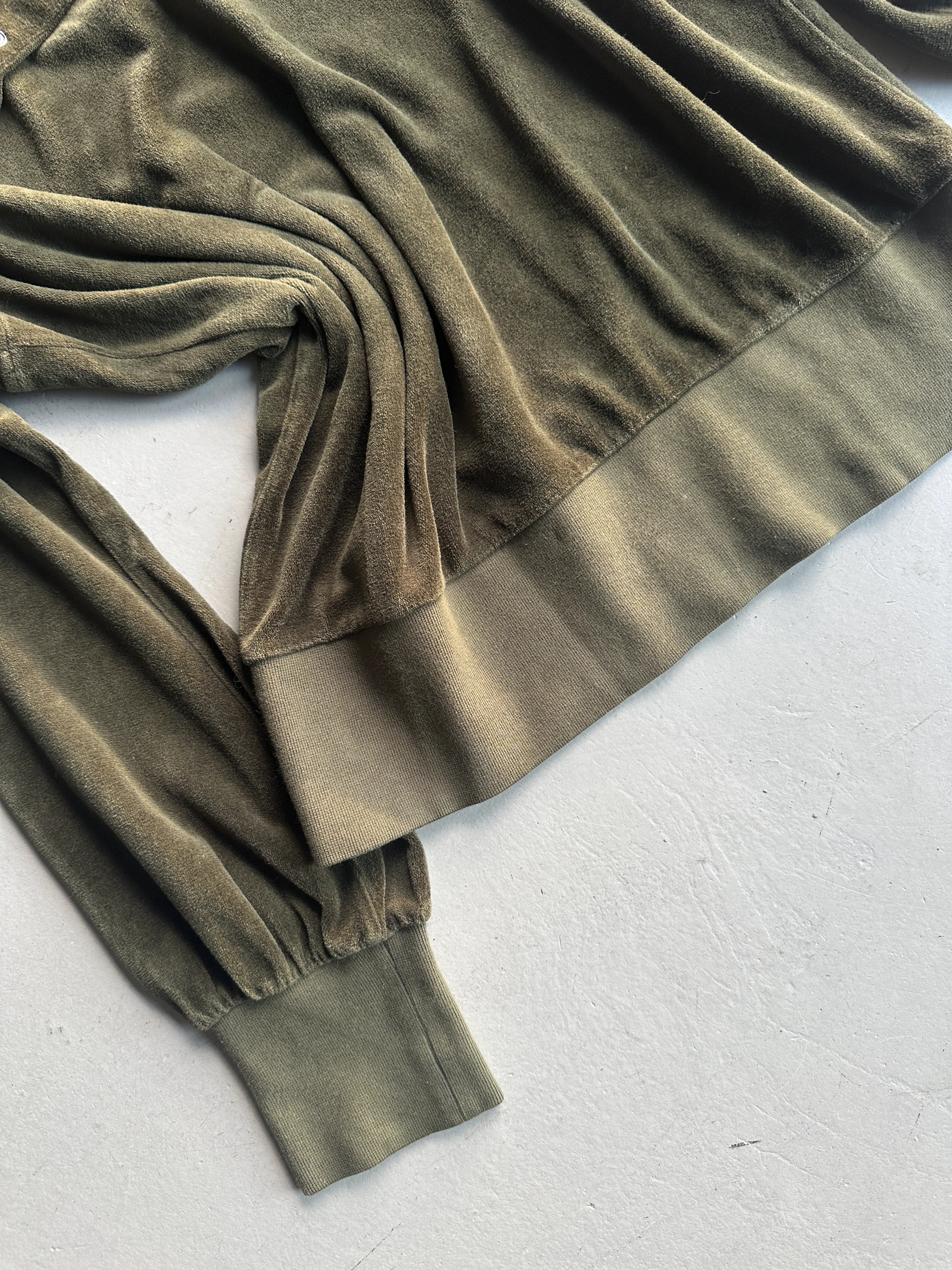 EMPORIO ARMANI - early 2000s SIDE BUTTONED FUNNEL NECK CHENILLE TOP