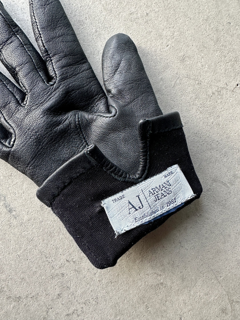 ARMANI JEANS - 1990s LEATHER GLOVES