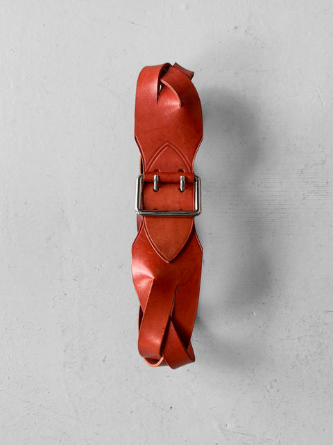 BALENCIAGA - late 2000s BRAIDED LEATHER BELT