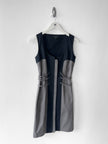 JOHN RICHMOND - 2000s PANELLED DRESS WITH LACING DETAILS AT WAIST