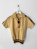 ITALIAN LABEL - late 1970s SUEDE POLO T-SHIRT