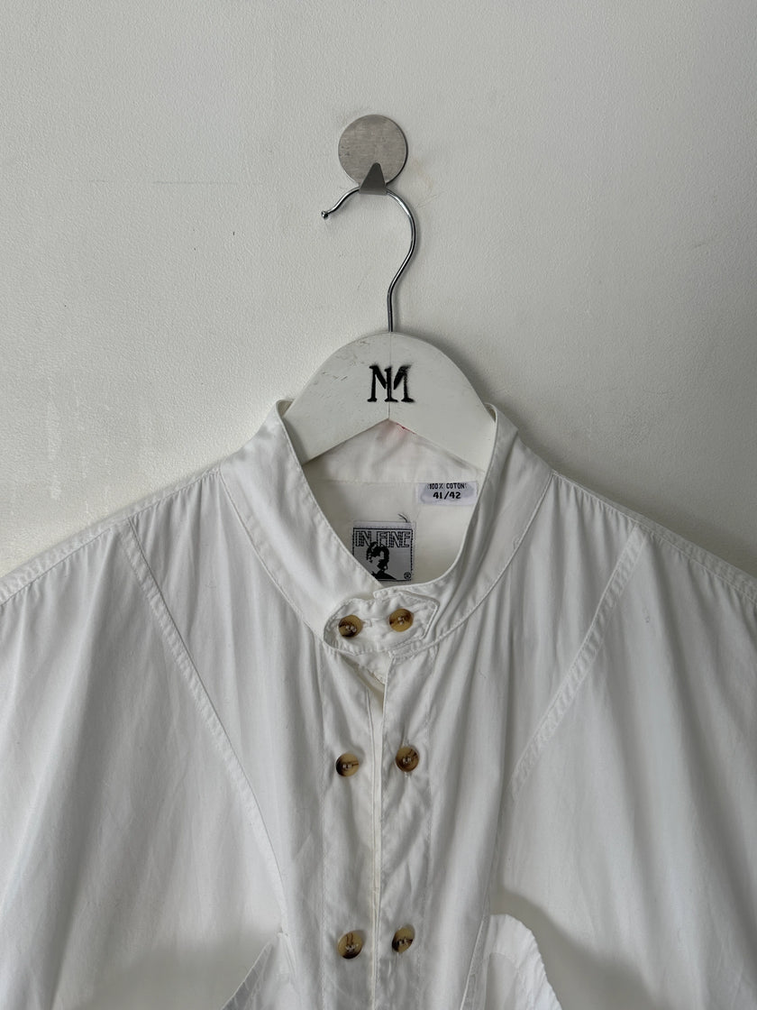 1980s SHORT SLEEVE SHIRT WITH DOUBLE BUTTON FRONT