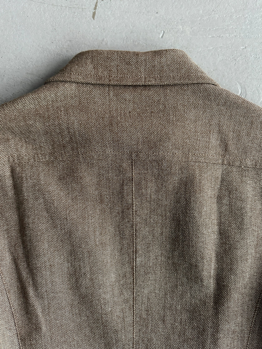 ICEBERG - 2000s JACKET WITH CONTRASTING LEATHER DETAILS