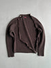 DANIELE ALESSANDRINI - 1990s RIBBED KNIT JUMPER WITH FULL ASYMMETRICAL SIDE ZIP